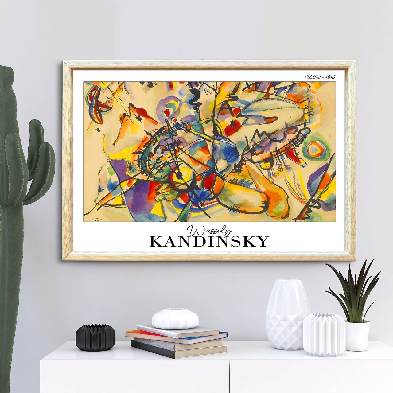 Tablou decorativ, 4262AHSKANDINSKY-025, Fundal: 100% MDF (Grosime: 2,7 mm), Multicolor - view 3
