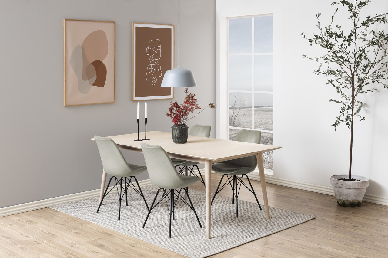 Scaun Eris, Actona, 48.5x54x85.5 cm, catifea/otel, bej nisip - view 4