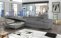 Coltar extensibil stanga 4 locuri ELTAP, Armd-84, Armando, 289x203x85 cm, lemn/poliester, gri