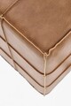 Taburet Larisa, Bizzotto, 43x43x43 cm, MDF/piele ecologica, maro coniac