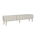Comoda TV, Hommy Craft, Lyon 43, 180x43x35 cm, PAL, Crem / Aur