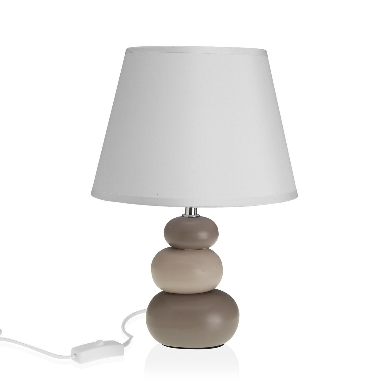 Lampa de masa Serenity, Versa, 22.5 x 32 cm, 1 x E14, 25W, ceramica, bej