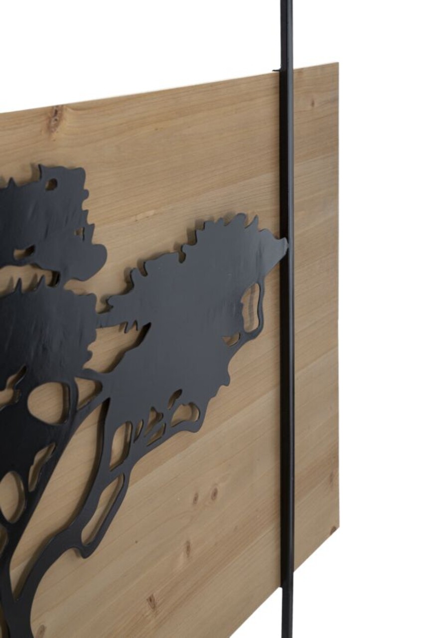 Set 3 decoratiuni de perete, Mauro Ferretti, Lagos, 204x80 cm, fier/MDF, negru, maro - imagine 3