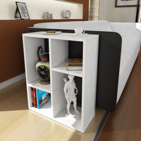 Masuta pentru living, Wooden Art, Lupus White, 51.4×63.6×22 cm 51.4x63.6x22