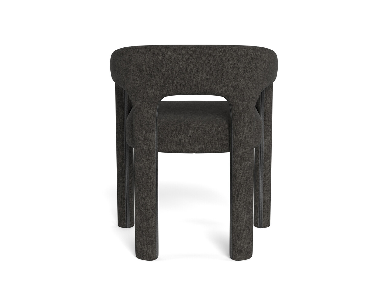 Scaun Cole, Actona, 58x55x76 cm, poliester/otel, gri inchis - view 10