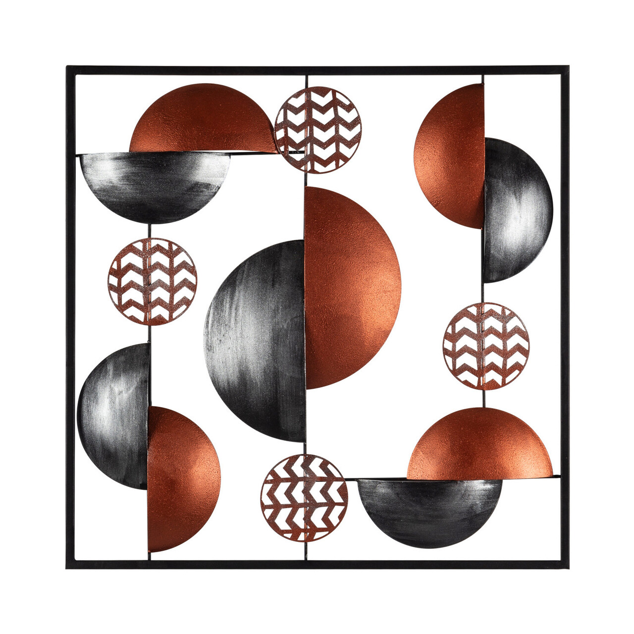 Decoratiune de perete, Aurora - CH101-4, metal, 55 x 55 cm, multicolor - imagine 5
