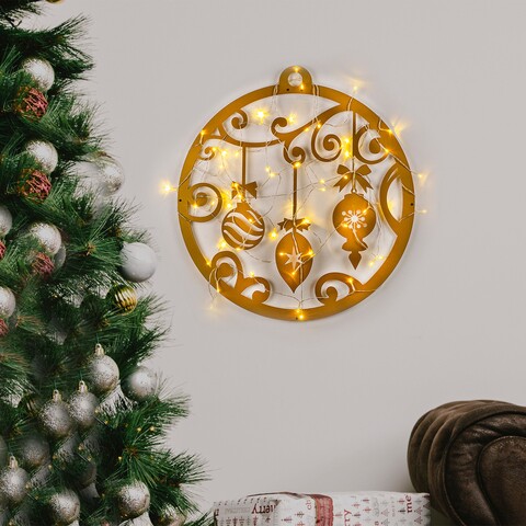 Decoratiune de luminoasa XMASGOLD-028, Tanelorn, 60×64 cm, metal, auriu Decoratiuni si ornamente