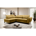 Coltar extensibil stanga 4 locuri ELTAP, LT-45LO, Noble, 255x201x100 cm, lemn/poliester, mustar