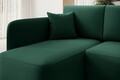 Coltar extensibil stanga 3 locuri ELTAP, Hadson, 206x150x89 cm, lemn/poliester, verde inchis