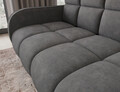 Canapea extensibila 3 locuri ELTAP, Deverio, 154x103x83 cm, lemn/poliester, gri inchis