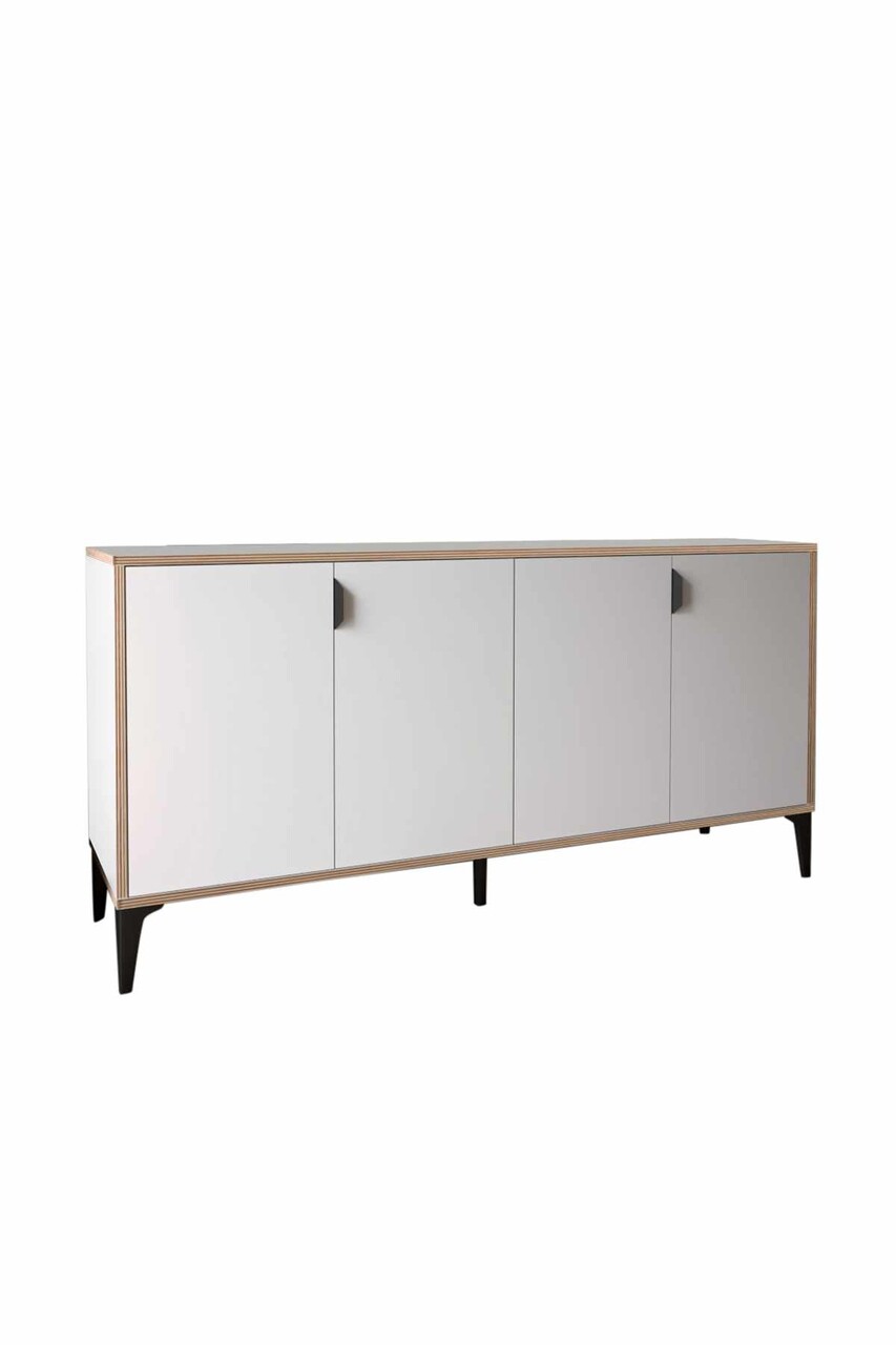 Bufet, Hanah Home, Arden, 160x80x44 cm, Alb - imagine 8