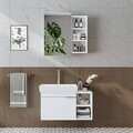 Set Dulap de Baie cu Chiuvetă și Oglindă (2 Piese), Hanah Home, 2918, MDF, Alb