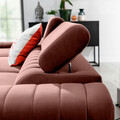 Coltar extensibil stanga 3 locuri ELTAP, LT-24NU, Grayson, 278x205x92 cm, lemn/poliester, roz