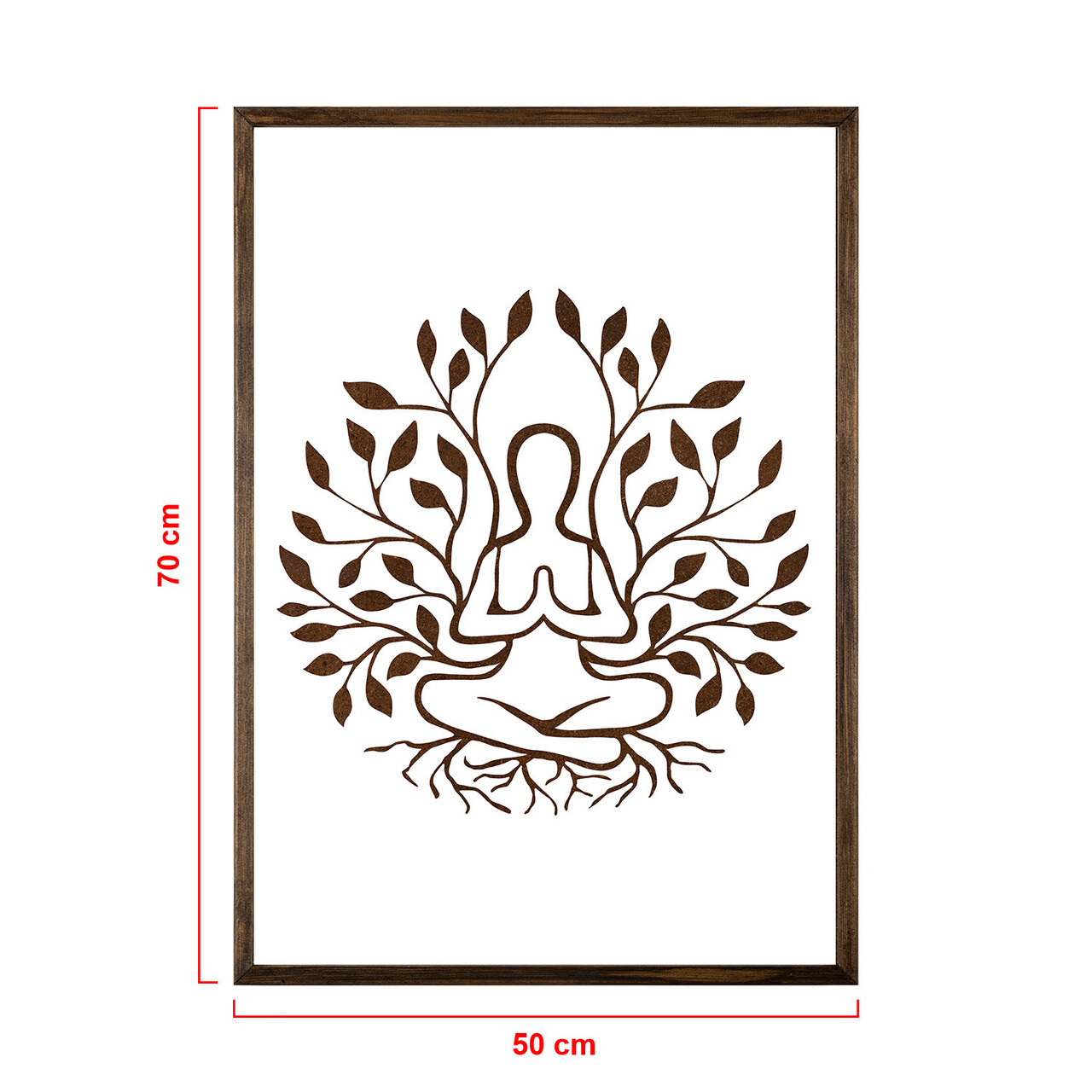 Tablou decorativ, TD073, Lemn, Desenat manual, Natural