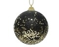 Glob Gold Dots, Decoris, Ø8 cm, spuma, negru/auriu