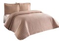 Set cuvertura de pat dubla 3 piese, Estiva - Cappucino, Dowry World, Bumbac
