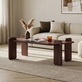 Masuta de cafea, Nordure, Renard, 147x35x87 cm, PAL, Nuc Milano