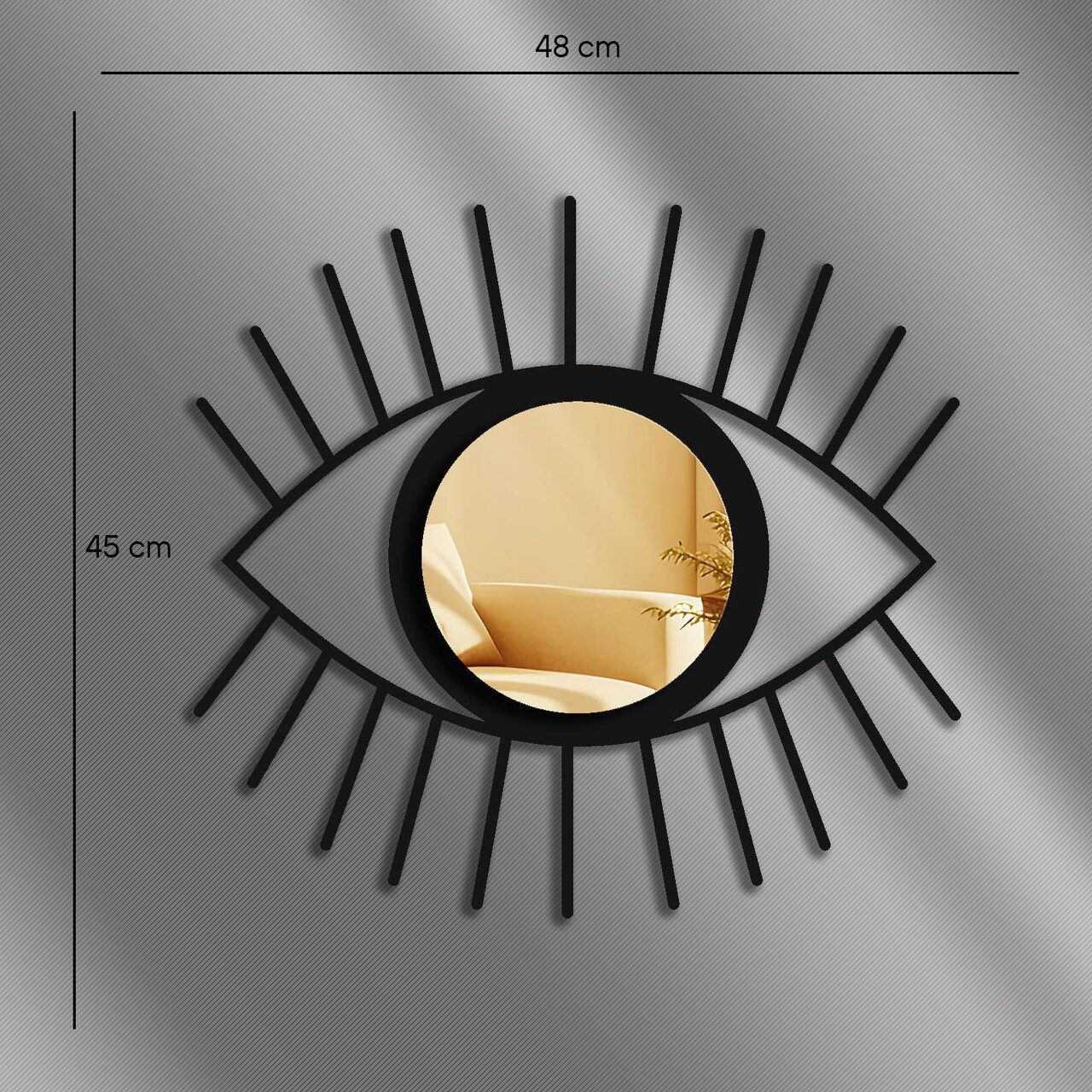 Oglinda decorativa, Ozgl523, Partea de jos: 100% EVA (Grosime: 10 mm), Auriu - view 3