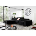 Coltar extensibil stanga 3 locuri ELTAP, LT-10VE, Grayson, 278x205x92 cm, lemn/poliester, negru