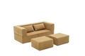 Canapea extensibilă cu 2 locuri, Balcab Home, 825BLC5405, Material: 100% ȘENILĂ, Maro