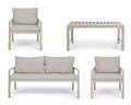 Set mobilier de gradina 4 piese, Lorillard, Bizzotto, ivoriu