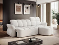Coltar extensibil dreapta 3 locuri ELTAP, Beneth, 301x185x115 cm, lemn/poliester, alb