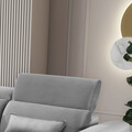 Coltar extensibil stanga 4 locuri ELTAP, Foble, 267x196x100 cm, lemn/poliester, gri deschis