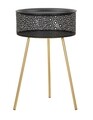 Masuta de cafea Blacky, Mauro Ferretti,  Ø 40x65 cm, fier, auriu/negru