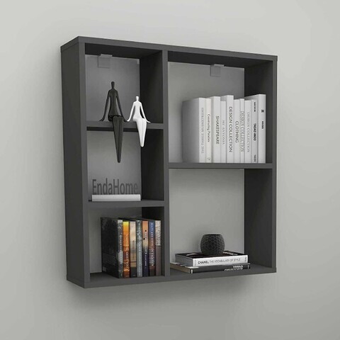 Raft de perete, Hanah Home, Myra, 70.8x74.5x20 cm, Antracit