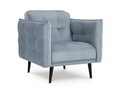 Fotoliu, Canna, Mazzini Sofas, 90x100x88 cm, catifea, albastru deschis