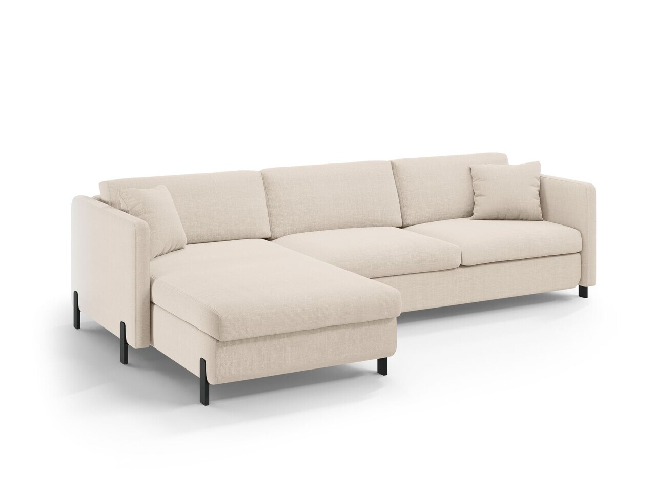 Coltar extensibil stanga 4 locuri, Gloria, Micadoni Home, 266x170x88 cm, tesatura structurata, bej — imaginea 6
