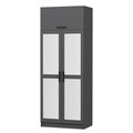 Dulap pentru haine, Minerva, Kale Anthracite, 90x235x52 cm, PAL, Antracit