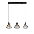 Lustra, Fulgor, 942FLG1620, Metal, Negru/Maro antic