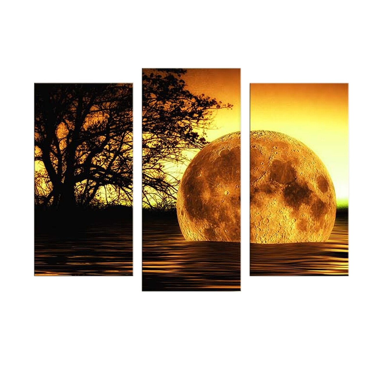 Set 3 tablouri decorative cu lumina LED, 3PATDACT-26, 20 x 39 cm, 2 piese, Multicolor - view 5