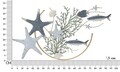 Decoratiune de perete Sea Star, Mauro Ferretti, 95.3 x 50.2 cm, fier, multicolor