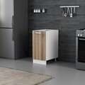 Dulap pentru bucatarie, Hanah Home, Minar, 40x87x58 cm, Alb / Dore