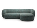 Coltar dreapta 3 locuri, Kate, Micadoni, 285x176x76 cm, tesatura structurata, albastru melanj