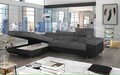 Coltar extensibil stanga 4 locuri ELTAP, Armd-20, Armando, 289x203x85 cm, lemn/poliester, gri deschis/negru