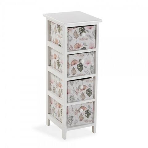 Comoda cu 4 sertare, roxanne, leaf, 30 x 72 x 25 cm, mdf, multicolor