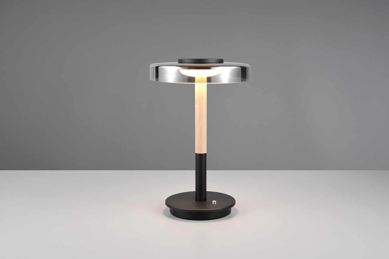 Lampa de masa Celeste, TRIO, 22x35 cm, 10W, 1x SMD LED, metal, negru/gri - 2 | YEO
