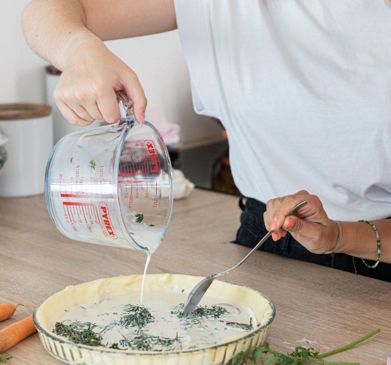 Cana gradata, din sticla borosilicata, 1000ml, "Classic" - Pyrex - imagine 2