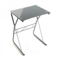 Birou, Versa, Silver, 60 x 47.5 x 75 cm, metal/sticla, gri
