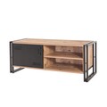 Comoda TV Cosmo Foris, Sapphire, 130x45x50 cm, natural/negru