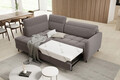 Coltar extensibil stanga 3 locuri ELTAP, LT-20AS, Barea, 208x160x100 cm, lemn/poliester, maro deschis