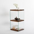 Corp biblioteca, Neostill, Aqua 2, 40x80x35 cm, Sticla temperata, Natural