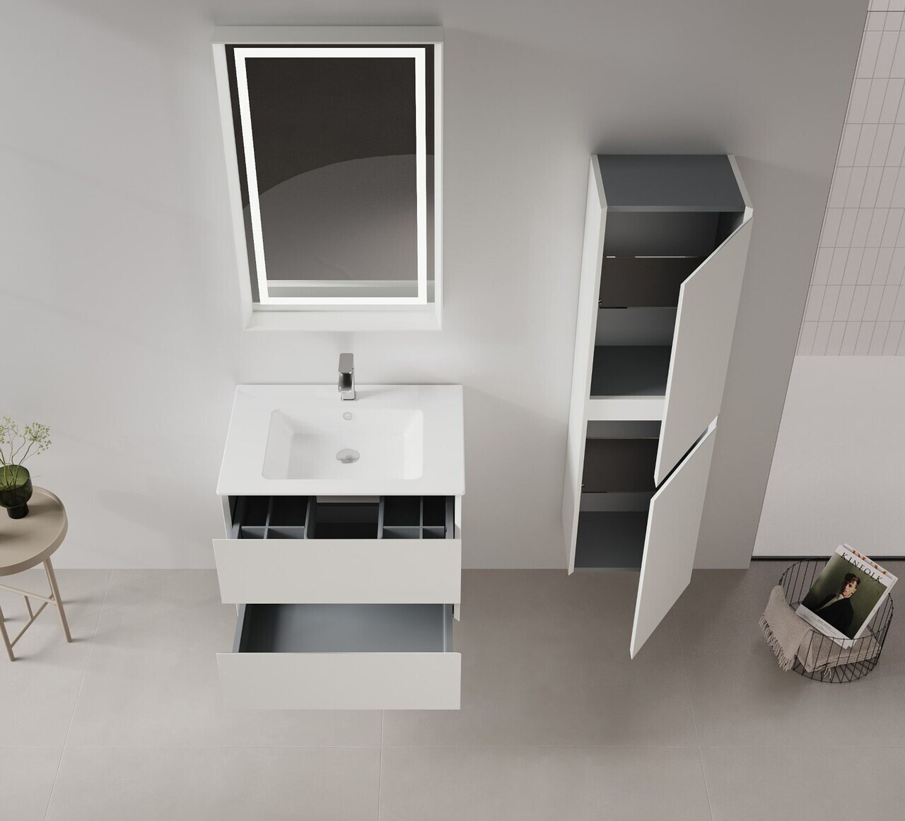 Oglinda decorativa, Hanah Home, Craft 60 x 90 v2, Cașmir mat — imaginea 2