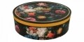Set 6 cesti cu farfurie Bouquet, Duo, 250 ml, portelan, negru