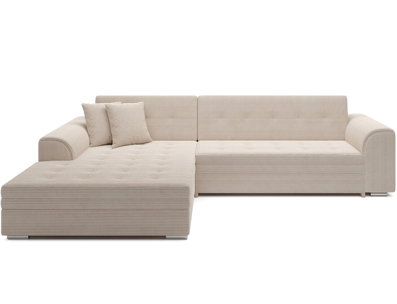 Coltar extensibil stanga 4 locuri ELTAP, Sorento, 296x194x78 cm, lemn/poliester, bej — imaginea 5