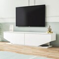 Comoda TV, Minima, Ares, 160x37x32.7 cm, Alb