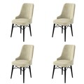Set de scaune, Charlotte, Pare, Metal, Crem/Negru